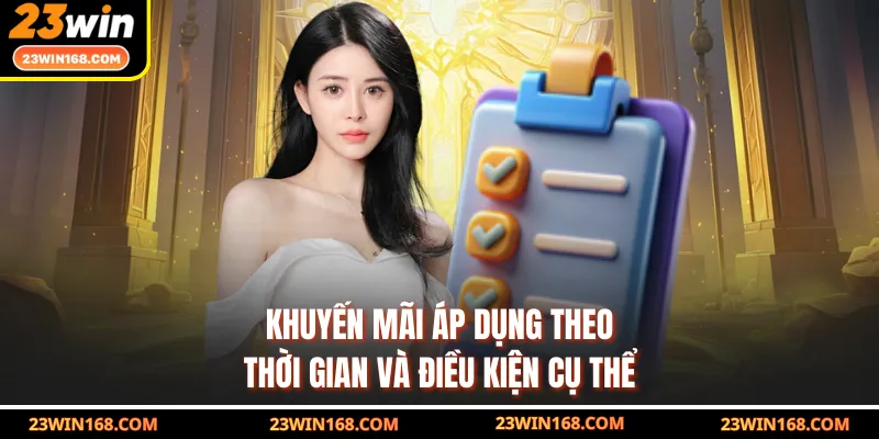 Khuyến mãi áp dụng theo thời gian và điều kiện cụ thể